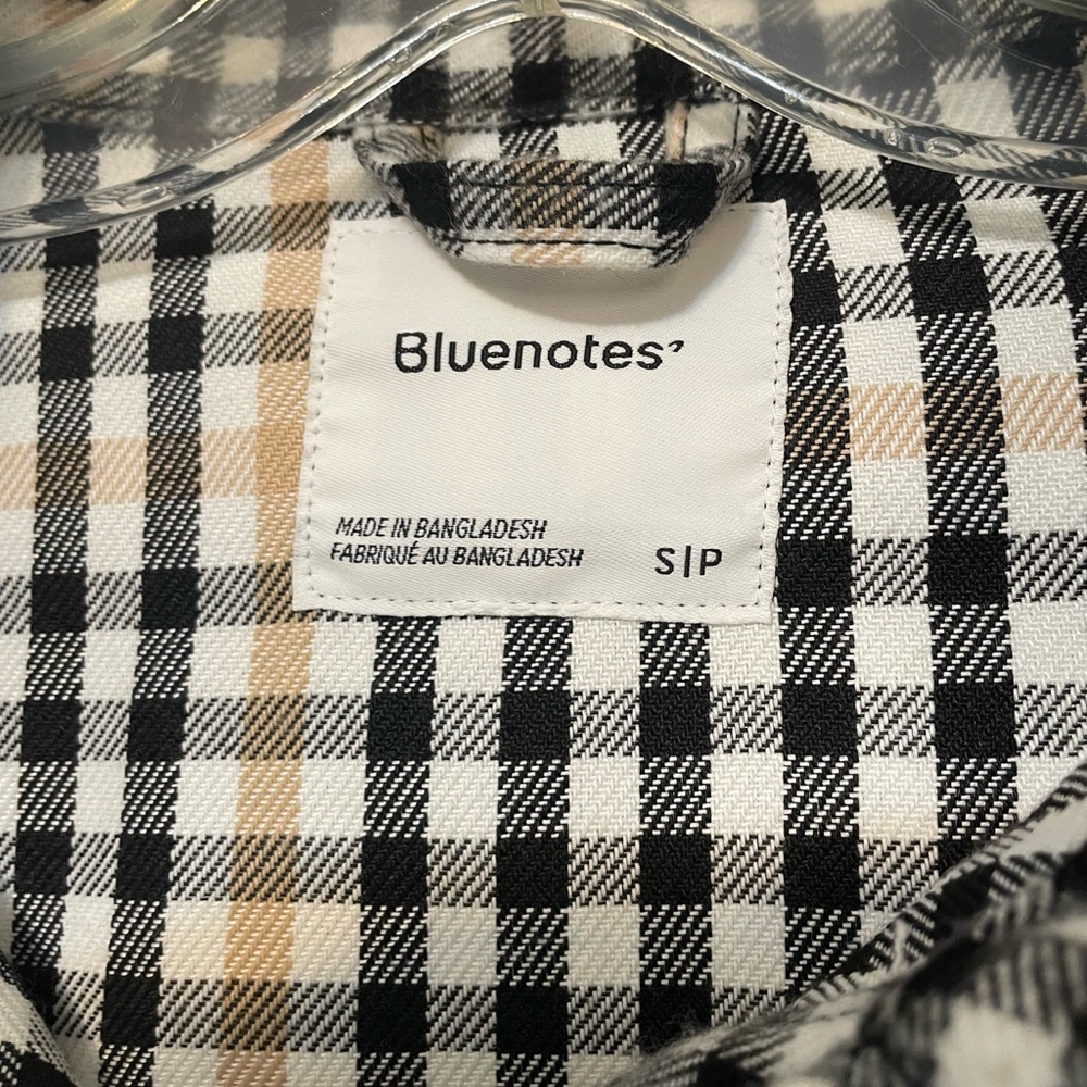 Bluenotes Plaid Cropped Jacket Black and Tan Women’s Small - Picture 2 of 5